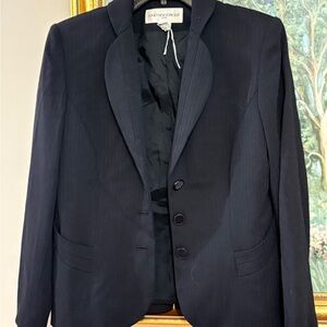 Jones New York Black Formal Blazer with Peaked Lapel SZ 4P